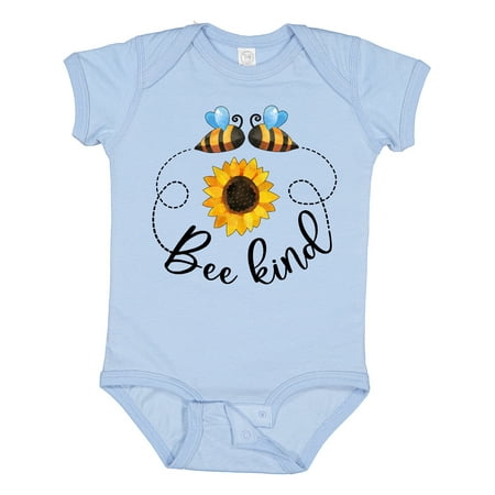 

Inktastic Bee Kind Bees and Sunflower Boys or Girls Baby Bodysuit