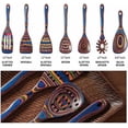 thumbnail image 3 of Pakkawood 7-Piece Blue Wooden Cooking Utensils - Wooden Spoons, Kitchen Utensil Set, Non-Stick Spoons, 3 of 7