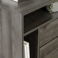Manor Park Modern Nightstand with Drawers and Shelves, Slate Grey