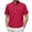 Red, variant on Men's Crew Neck Tops Solid Color Half Button Up Short Sleeve Shirts Casual Work Half Open Front T-shirts