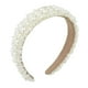 thumbnail image 1 of Pearl Headbands For Women White Bling Faux Pearl Rhinestones Hairbands Bridal Hair Hoop, 1 of 5