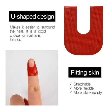 RAGUPEL 50pcs/100pcs Latex Nail Polish Barrier, Nail Polish Protector, Plastic Soft Hot Stamping Home Use for Anti‑overflow Nail Polish Nail Salons