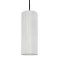 thumbnail image 4 of Aspen Creative 61091-1, Adjustable One-Light Hanging Mini Pendant Ceiling Light, Transitional Design in Satin Nickel Finish, Off White Shade, 6 1/2" wide, 4 of 5