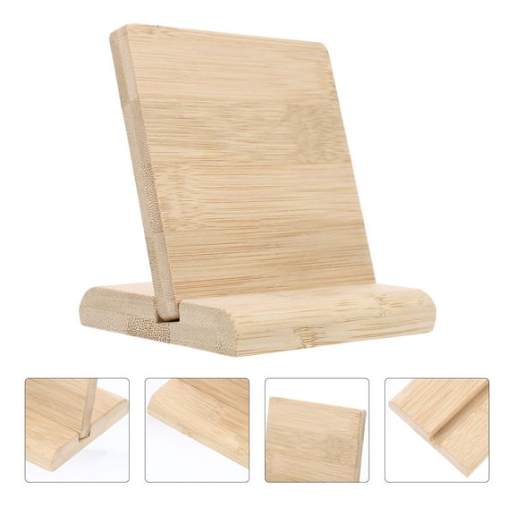 Phenofice Office Desk Name Plate Bamboo 1 Set 4.0x3.7x3.0in