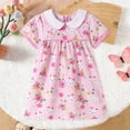 thumbnail image 2 of Zshosam Robes pour Filles Robe Fluide pour Fille Froncée Sans Manches à Volants Superposés Courte Smockée Robes d'Été Taille 6T 7T,(Rose 6-7 Ans), 2 of 9