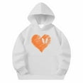 thumbnail image 5 of SERTG Big Kids Hooded Pullover Long Sleeve Fall Winter Active Brushed Feel Everyday Wear Top for Children 4-14 Years(White,7 Years), 5 of 5
