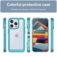 thumbnail image 2 of Allytech for iPhone 15 Pro Max Case, Clear Back Cover Hard Shell Rugged Hybrid Shockproof Cell Phone Case for Apple iPhone 15 Pro Max, Skyblue, 2 of 8
