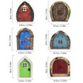 thumbnail image 4 of PULLIMORE 6-Piece Mini Fairy Door Set - Colorful Wooden Decorative Doors for Garden & Home (Type A), 4 of 9