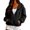 Black, variant on SRZYMJ Womens Quarter Zip Pullover Casual Long Sleeve Sweatshirts Half Zip Hoodie