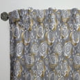 thumbnail image 3 of Designart 'Golden Rose Flowers On Gray' Mid-Century Modern Curtain Panel, 3 of 5