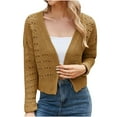 thumbnail image 2 of Fengqque Women's Casual Sexy V-Neck Solid Color Long Sleeve Tops Blouse, 2 of 5