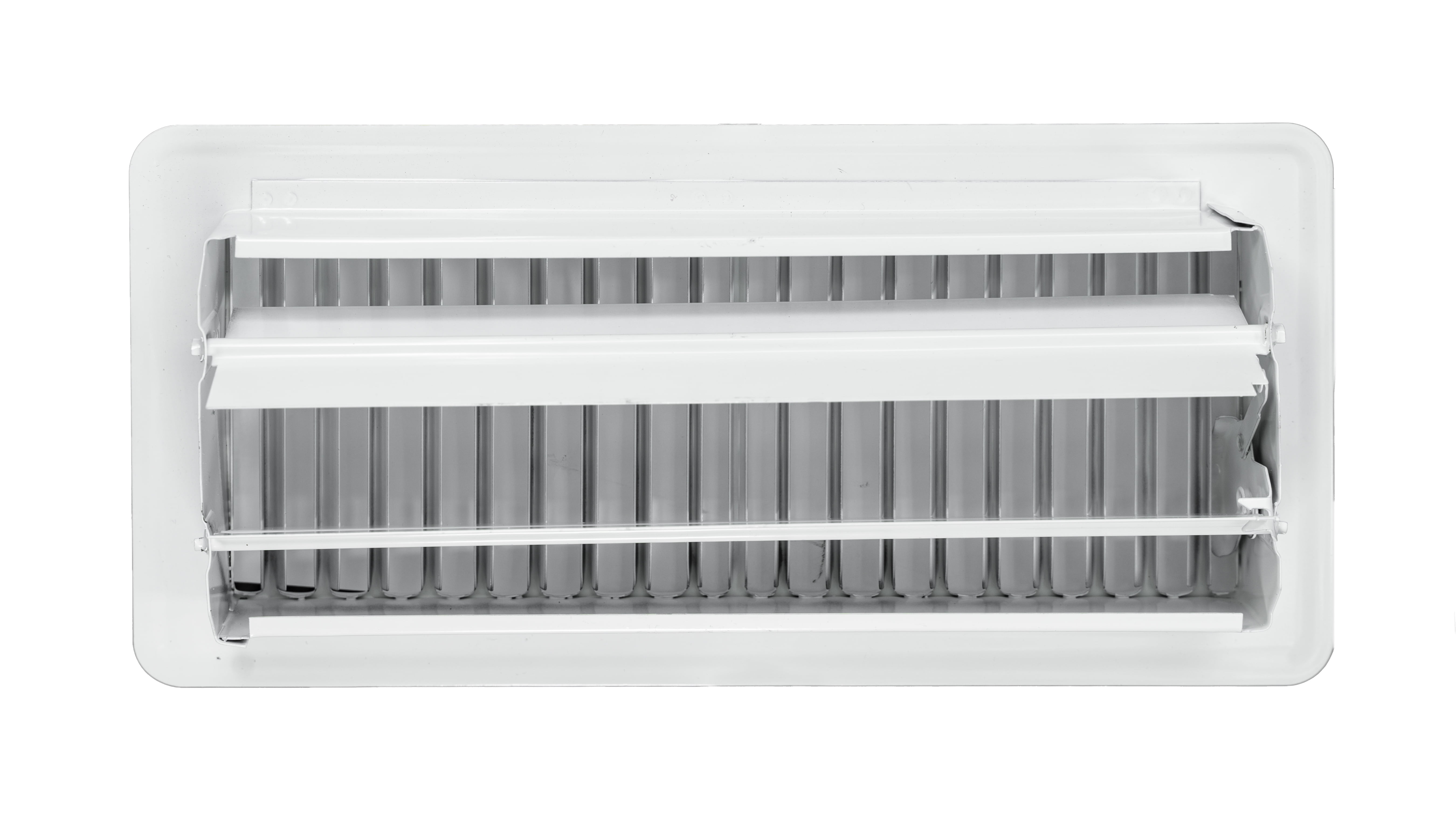10 in. H x 4 in. W Steel Floor Register Steel White