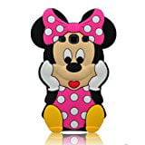 DragonPad? 3d Cute Lovely Disney Mounse Minnie Mickey Soft Silicon Gel Rubber Case Cover Skin for Iphone Ipod Samsung (samsung galaxy s3 9300:Hot Pink)