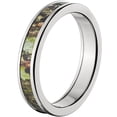 thumbnail image 2 of 4mm Half-Round Titanium Ring with a Mossy Oak Obsession Camo Inlay, 2 of 3