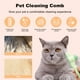 thumbnail image 3 of Peine para gatos Unique Bargains, cepillo de eliminación de pelo de mascotas, peine antipulgas, cepillo de aseo para gatos con botón de liberación para gatos de pelo corto y largo, color verde, 3 of 7