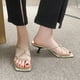 thumbnail image 2 of Amzcrzy Zapatos de mujer,Zapatos de mujer,Zapatillas de mujer, Nuevos zapatos de verano para mujer con punta cuadrada, tacones finos huecos y sandalias exteriores. Sandalias Mujer Zapatillas De Casa, 2 of 5