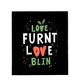 thumbnail image 4 of Cozy Flannel Blanket with Playful ' LOVE ' Design - Soft Warm Perfect for Sofa Travel Bed and Chair - Whimsical Decor, 4 of 7