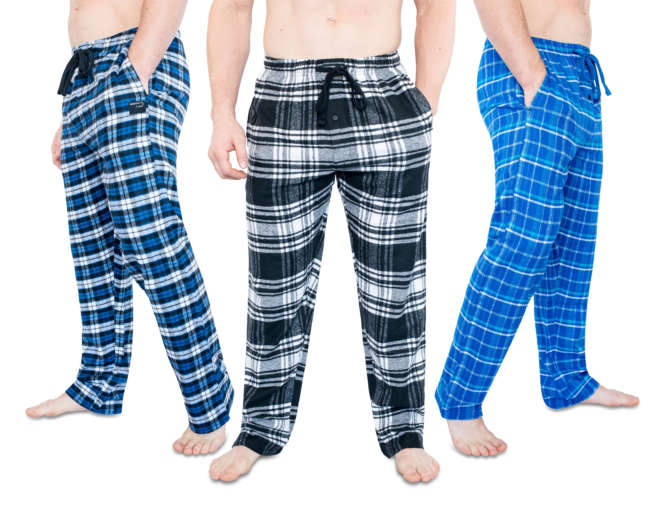 Men Ultra Soft Flannel Plaid Pajama Lounge | Brooklyn Jax Sleep Pants ...