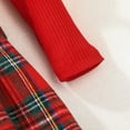 thumbnail image 6 of Gyratedream Infant Baby Girl Christmas Dress Long Sleeve Ribbed Dress with Headband 2Pcs Xmas Outfits, Size 6-9M, 6 of 7