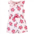 thumbnail image 3 of Hudson Baby Infant Girl Cotton Rompers, Pink Navy Roses, 12-18 Months, 3 of 5