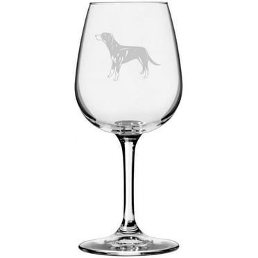 Transylvanian Hound Dog Themed Etched 12.75oz Libbey Wine Glass