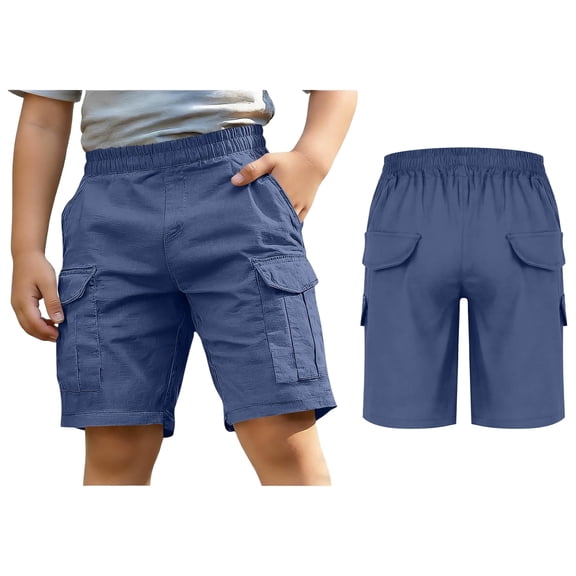 Kids Cargo Shorts Athletic Shorts Pull on Navy Shorts School Uniform Kids Boys Shorts 4-5 Years