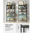 thumbnail image 6 of 2-Pack Heavy Duty 5-Tier Storage Shelves, 2310 lb Capacity, Boltless Adjustable Metal Shelving Unit 17.7x35.4x70.9 Inches, Black, 6 of 13