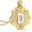 Letter D, variant on Initial Necklace for Women, 14K Gold Plated A-Z Letter Necklace with Flower Pendant Adjustable Chain Handmade Personalized Jewelry Gift