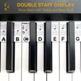 thumbnail image 4 of Autocollant Clavier de Piano, Autocollant de Note de Piano Électronique Joli Design Réutilisable Favorise l'Apprentissage Grand Application Silicone pour Musique 61 Touches, 88 Touches, 4 of 8
