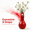 thumbnail image 5 of Handcrafted Resin Long Neck Chicken Vase, Colorful Cartoon Rooster Sculpture, 2-in-1 Flower Vase & Desk Decor, Lightweight Novelty Home Accent(Red), 5 of 8