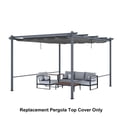 thumbnail image 3 of Aoodor 12x12FT Pergola Replacement Canopy- Retractable Sun Shade Cover with Water-Resistant & UPF 50+ UV Blocking for Outdoor Patio, Gray, 3 of 9