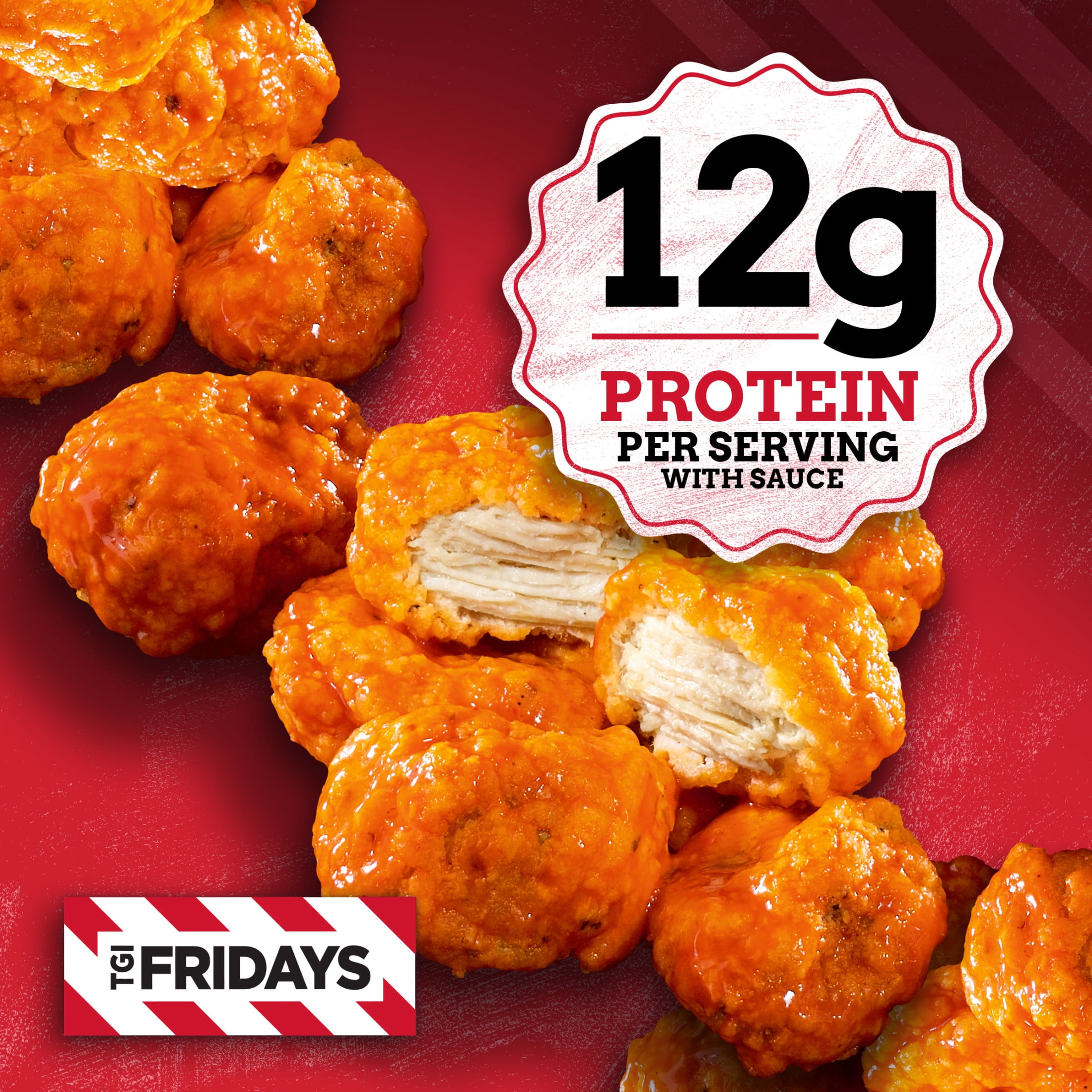 TGI Fridays Frozen Appetizers Buffalo Style Boneless Chicken Bites, 15 oz. Box