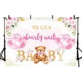 thumbnail image 2 of We Can Bearly Wait Baby Shower Backdrop for Girls Bear Baby Shower Background Pink Balloons Floral Bear Party Baby Shower Decoration Banner Supplies for Photo Booth Props, 2 of 4