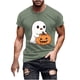 thumbnail image 2 of Blusas y camisas de manga corta y cuello redondo para hombre. Blusas/camisetas de manga corta con cuello redondo y estampado de Halloween para hombre. Blusa para hombre., 2 of 5