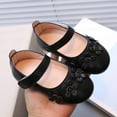 thumbnail image 4 of BOBOGOJP Toddler/Little Girl Mary Jane Dress Shoes Casual Slip on Ballet Flat (Black,7), 4 of 5