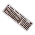 thumbnail image 2 of Teclas de teclado 110 teclas FOS Paso OEM Altura 2 colores Moldeo por inyección Accesorios de computadora Caracteres blancos café oscuro, 2 of 5