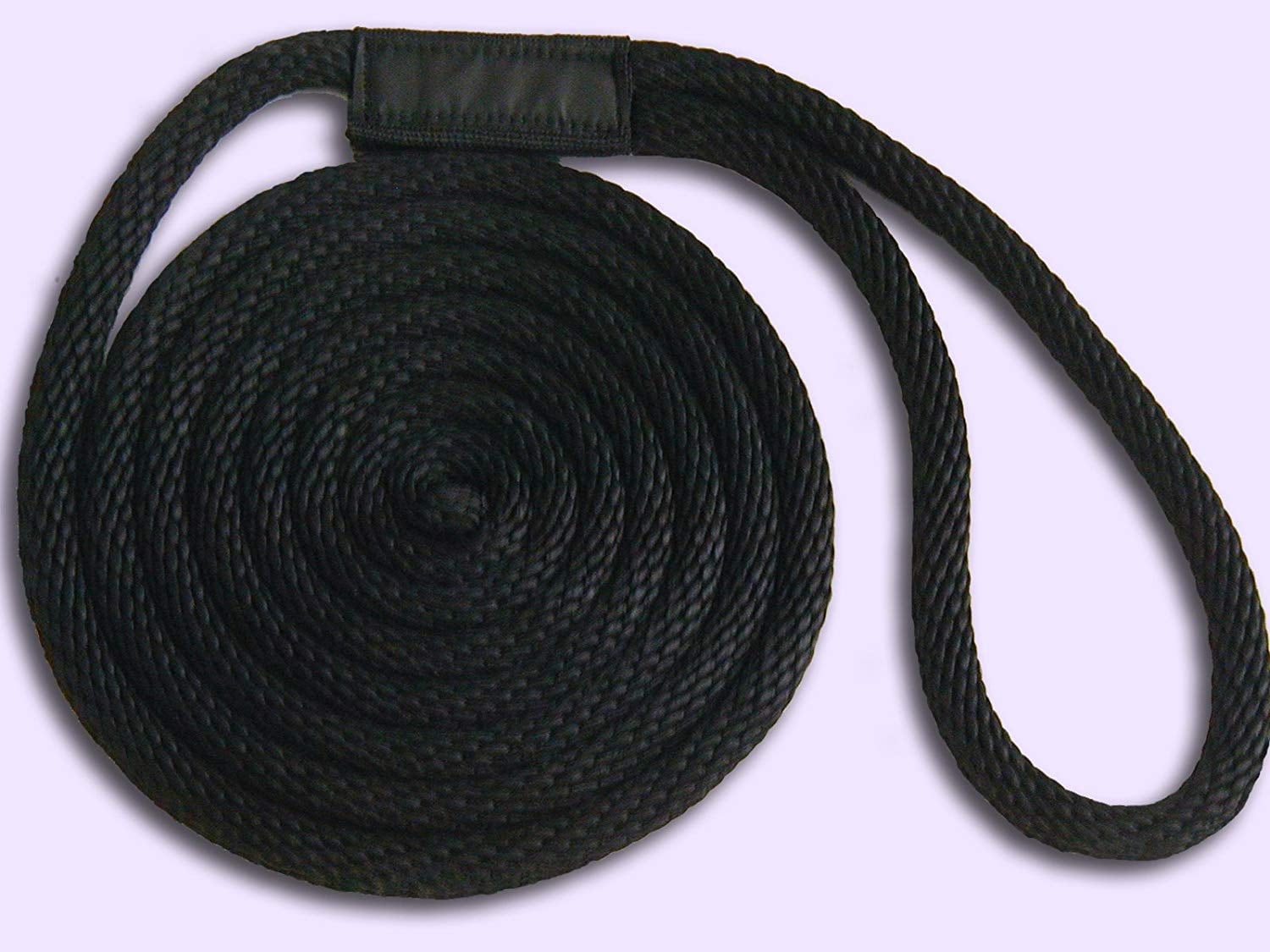 Double Braid Nylon Dock Line Black, 5/8" x 15'