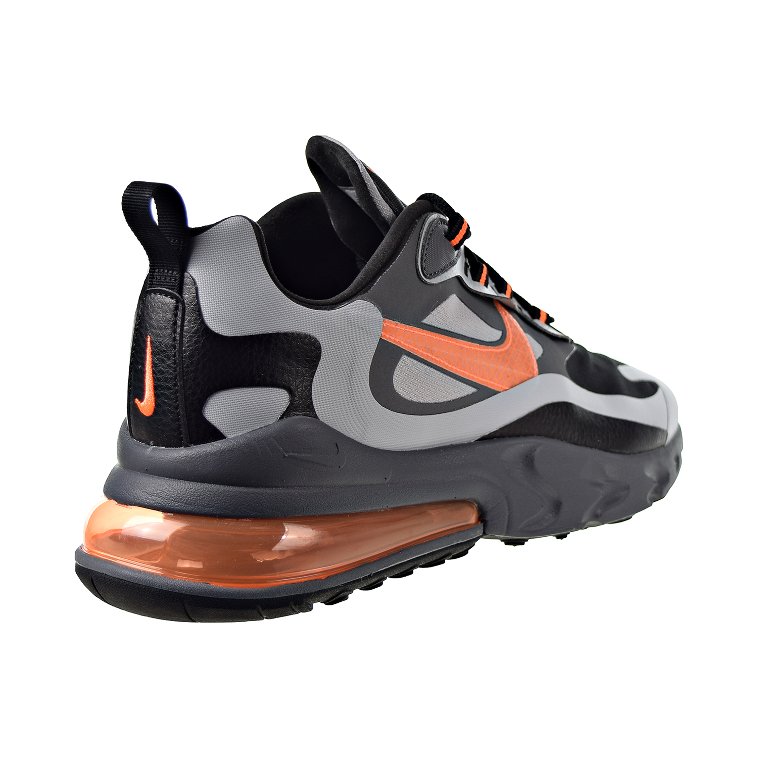 Nike Air Max 270 React Winter Casual Men's Shoes Wolf Grey-Total Orange-Black cd2049-006 - image 3 of 6