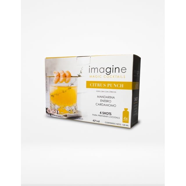 Shots Citrus Punch 4 pz de 30 ml Imagine Magic Cocktails Concentrado para preparar cocktails perfil gin