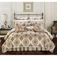 thumbnail image 1 of Chic Home CS1735-BIB-US Jamay 13 Piece Comforter Set Jacquard Scroll Faux Silk Bed, Gold - King, 1 of 1