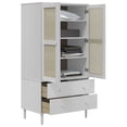 thumbnail image 2 of vidaXL Wardrobe SENJA Rattan Look White 90x55x175 cm Solid Wood Pine, 2 of 5