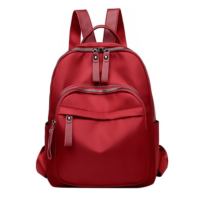 Dsscvnef Ladies Fashion Backpack Large Capacity Schoolbag Adjustable Shoulder Strap Double Zipper Laptop Bag Durable Cloth Travel Daypack