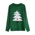 thumbnail image 3 of Christmas Sweaters for Women Christmas Tree Printed Ugly Christmas Sweater Knit Warm Pullover Sweater Shermie, 3 of 9