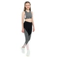 thumbnail image 3 of YEAHDOR Girls 2Pcs Sports Suit Tracksuit Wide Shoulder Straps Crop Top with Long Pants for Yoga Jogging, 3 of 7