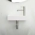 thumbnail image 3 of 17.3"×8.69"×3.88" White Ceramic Rectangle Wall-Mount Bathroom Sink with Single Faucet Hole, 3 of 9