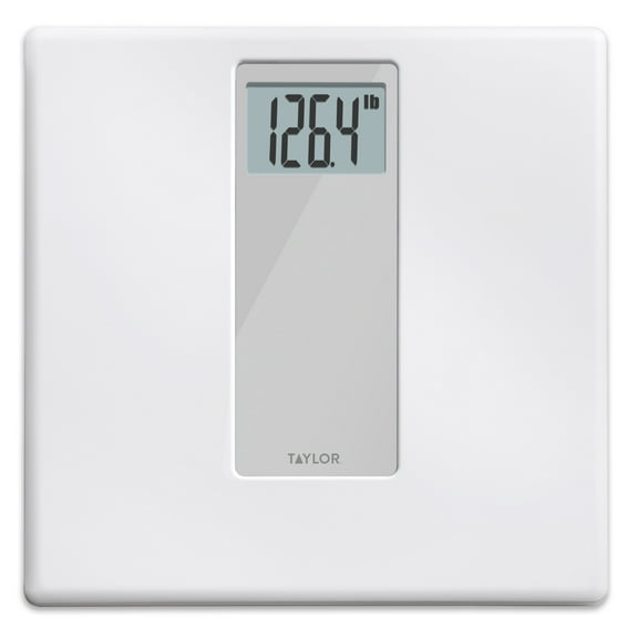 Taylor Digital 400 lb Capacity White/Gray Bathroom Scale