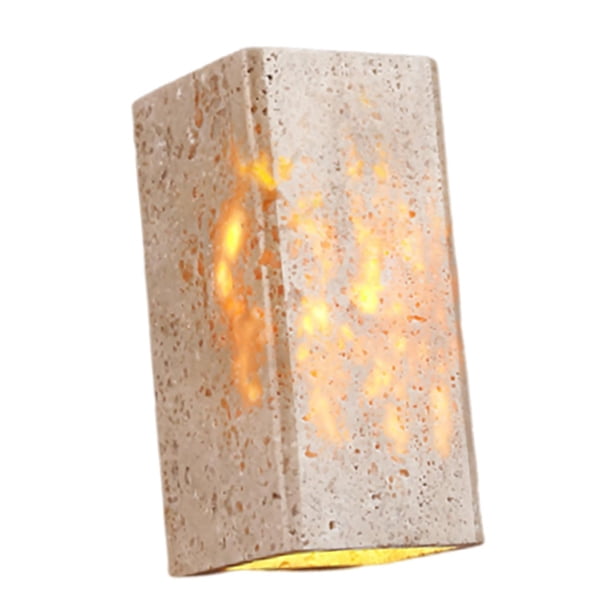 Luces montadas en la pared, lámpara de pared para cabecera, luces cálidas de estilo europeo, lámpara de mármol, aplique de pared para porche, comedor , 8x8x16cm Macarena Luces de pared del dormitorio