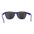 thumbnail image 4 of Kush Mens Retro Sport Keyhole Horn Rim Pop Color Plastic Sunglasses Navy Blue Mirror, 4 of 4