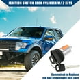 thumbnail image 3 of Cilindro de cerradura de puerta Unique Bargains 1 Set No.7C3Z-1521990-A para Ford F150 1997-2011, interruptor de encendido con 2 llaves iguales en negro, 3 of 7