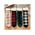 thumbnail image 4 of Winter Fuzzy Socks for Women Fleece-Lined Slipper Socks Fluffy Anti Slip Indoor Christmas Socks, 4 of 5